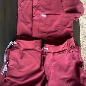 FIGS Maroon Scrubs